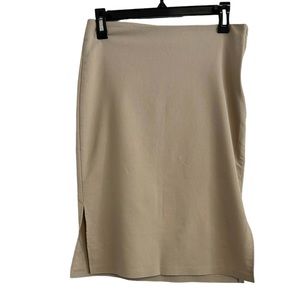 Bloom USA Tan Pencil‎ Skirt Womens Medium Side Slits